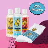 3er Set WTF GLIDE (3x 100ml) und 1 Paar WTF Socken